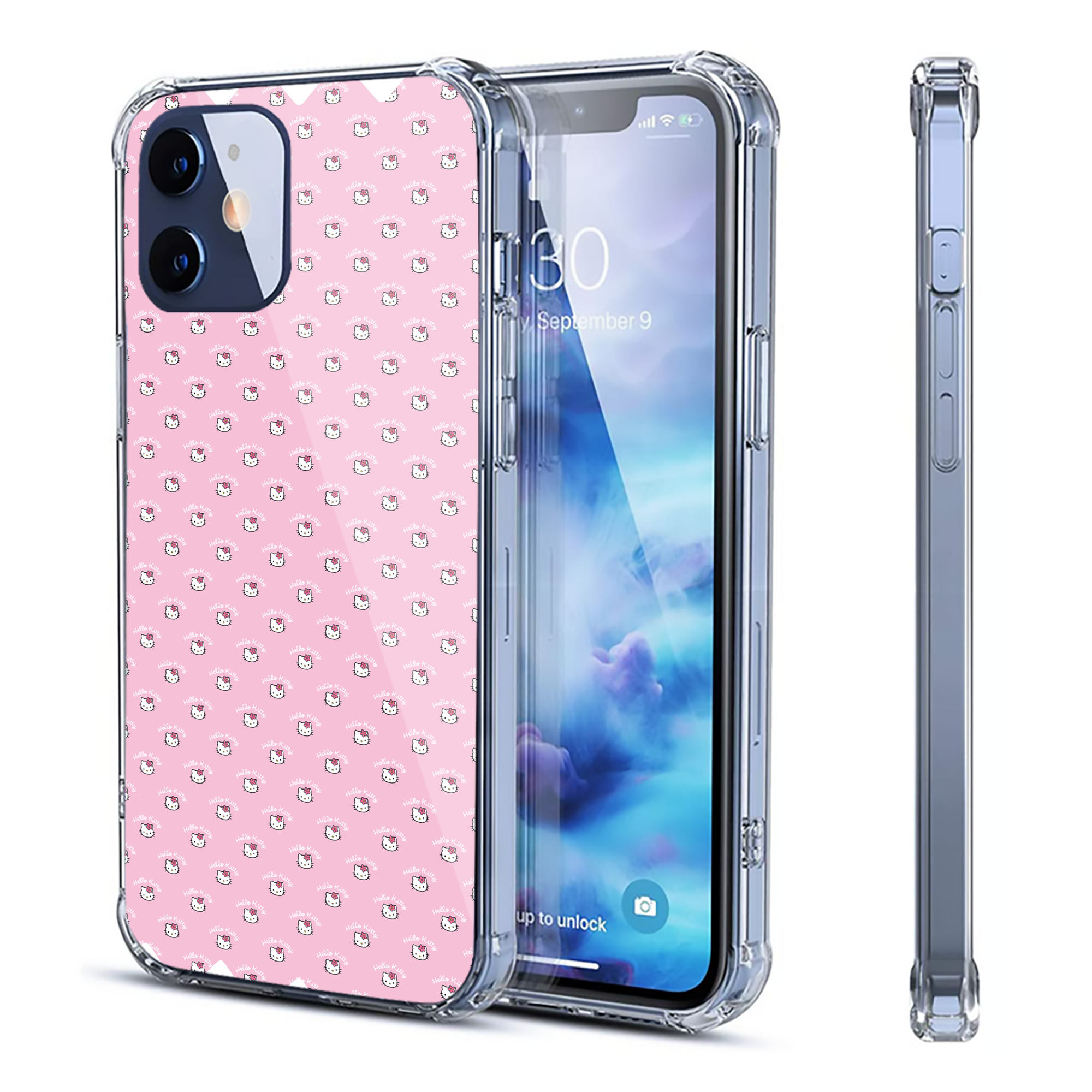 （画像用） Hello Kitty ハローキティ 【iPhone 12シリーズ対応】透明スマホケース（クリアソフトケース）